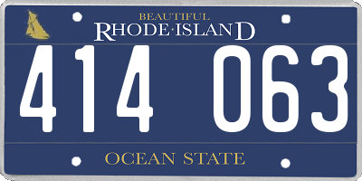 RI license plate 414063