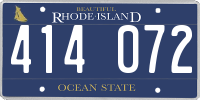 RI license plate 414072