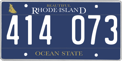 RI license plate 414073