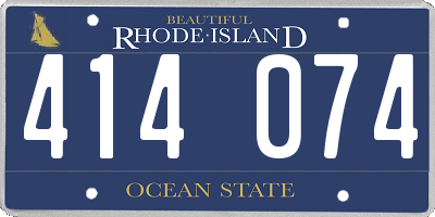 RI license plate 414074