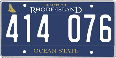 RI license plate 414076