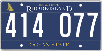 RI license plate 414077