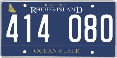 RI license plate 414080
