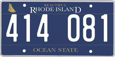 RI license plate 414081