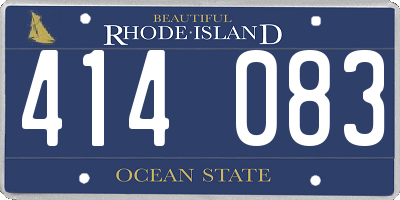 RI license plate 414083