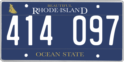 RI license plate 414097