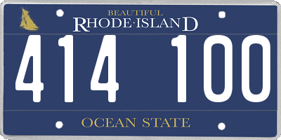 RI license plate 414100