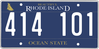 RI license plate 414101