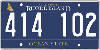 RI license plate 414102