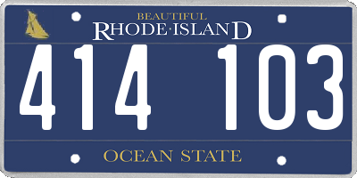 RI license plate 414103