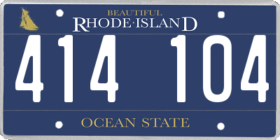 RI license plate 414104