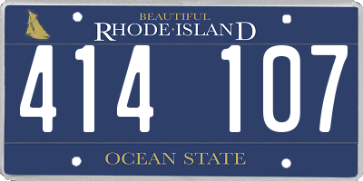 RI license plate 414107
