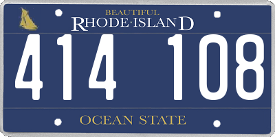 RI license plate 414108