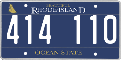 RI license plate 414110