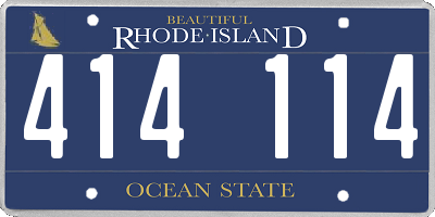 RI license plate 414114