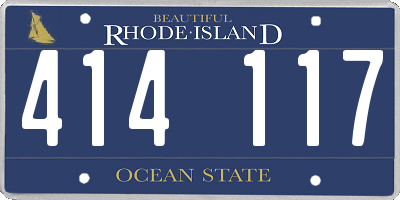 RI license plate 414117