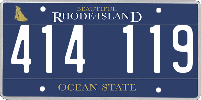 RI license plate 414119