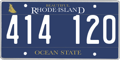 RI license plate 414120