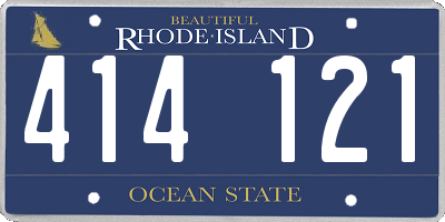 RI license plate 414121