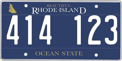 RI license plate 414123