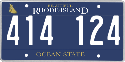 RI license plate 414124