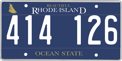 RI license plate 414126