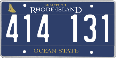 RI license plate 414131