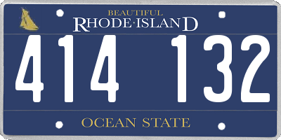 RI license plate 414132