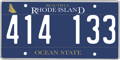 RI license plate 414133