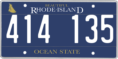 RI license plate 414135