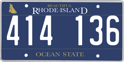 RI license plate 414136