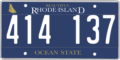 RI license plate 414137