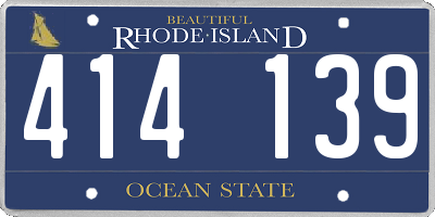 RI license plate 414139