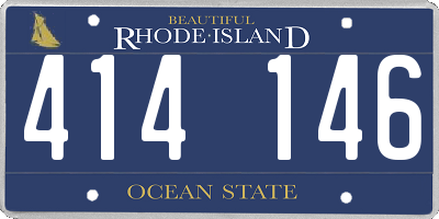 RI license plate 414146