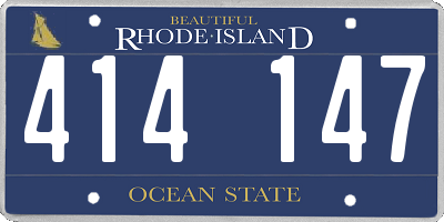 RI license plate 414147