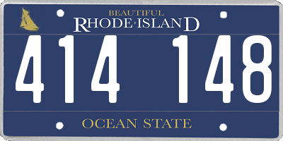 RI license plate 414148