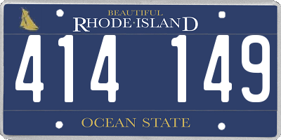 RI license plate 414149