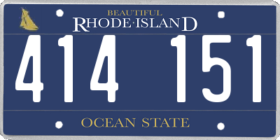 RI license plate 414151