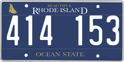 RI license plate 414153