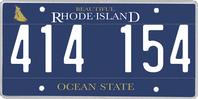 RI license plate 414154