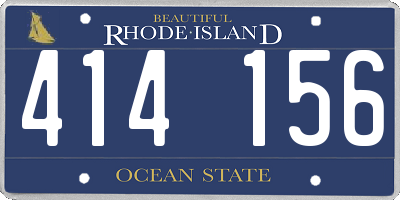 RI license plate 414156