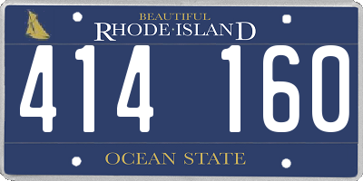 RI license plate 414160