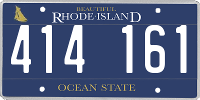 RI license plate 414161