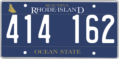 RI license plate 414162