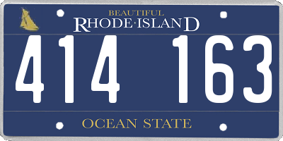 RI license plate 414163
