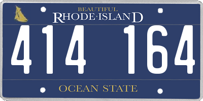 RI license plate 414164