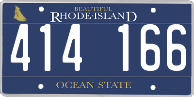 RI license plate 414166