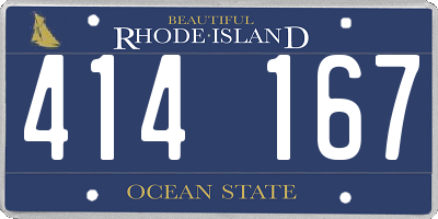 RI license plate 414167