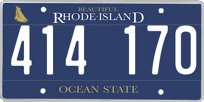 RI license plate 414170