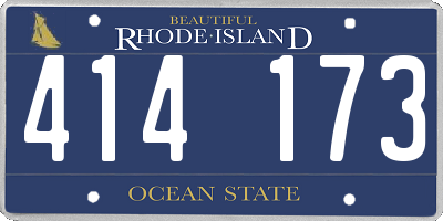 RI license plate 414173